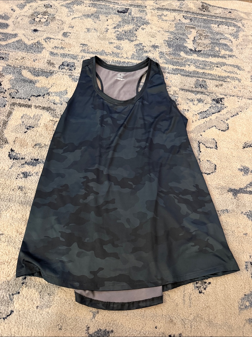 Athletic Camo Tank Top - Black/Grey